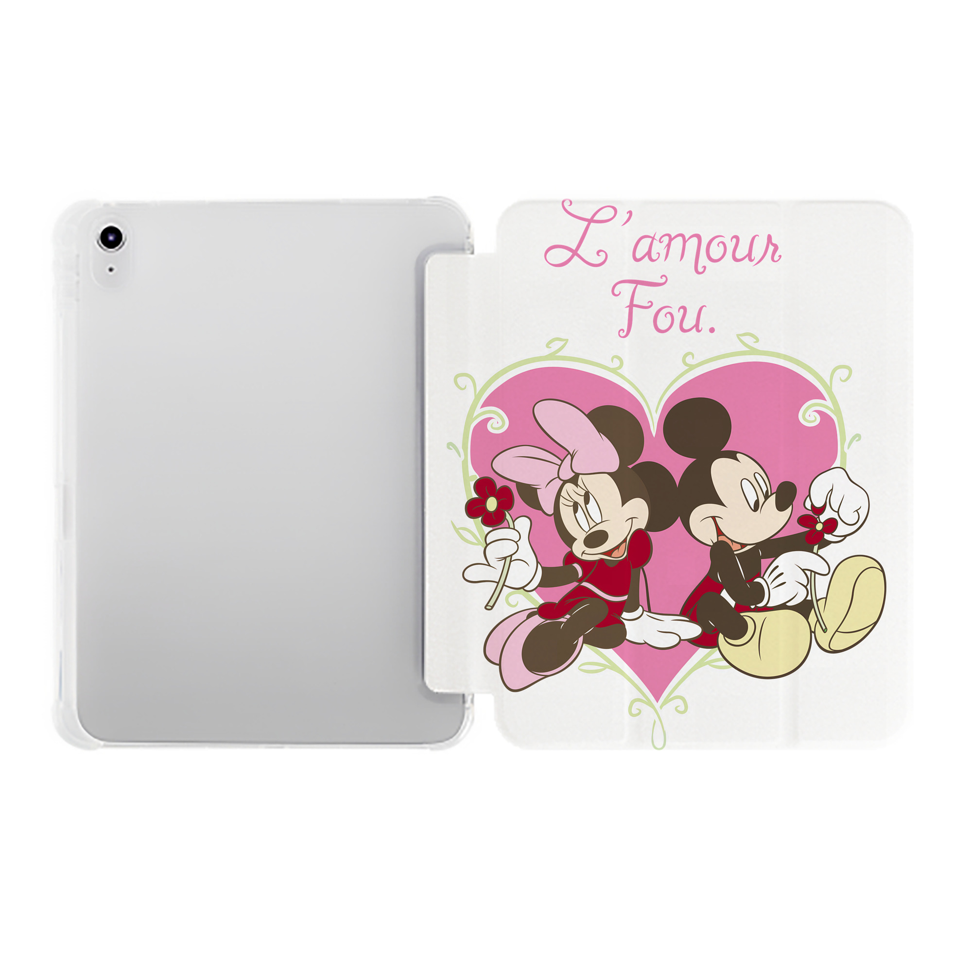 （画像用） ミッキーマウス Mickey Mouse IPad ケース ペン収納付き 三つ折りスタンド PUレザー×シリコン 対応機種9.5/10.5/10.9インチ